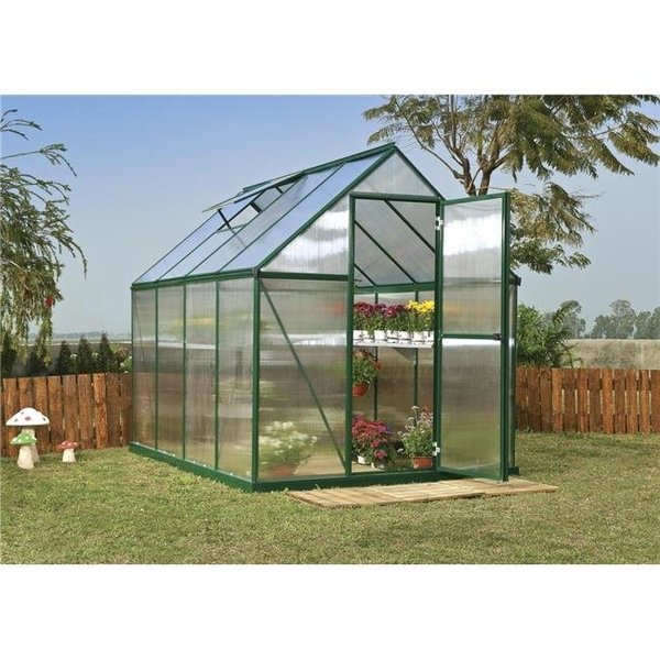 Palram Palram - Canopia HG5008G-1B 6 x 8 ft. Mythos Hobby Greenhouse - Green HG5008G-1B